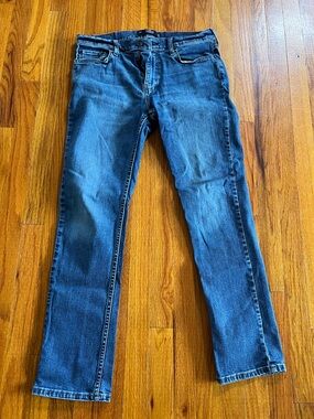 Slim Straight Men's Jeans in Dark Blue